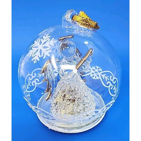 Sorelle Angel Spun Glass Globe Ornament LED Light in Set of 3 Ornaments X-E - Picture 4 of 16